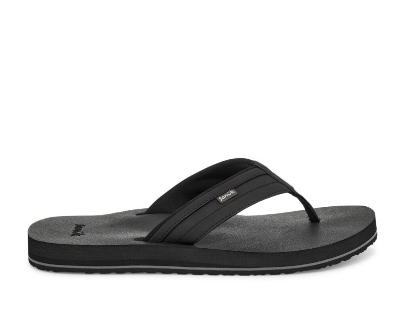 Sanuk Ziggy Water Friendly Men\'s Flip Flops Black | Canada 188UZG